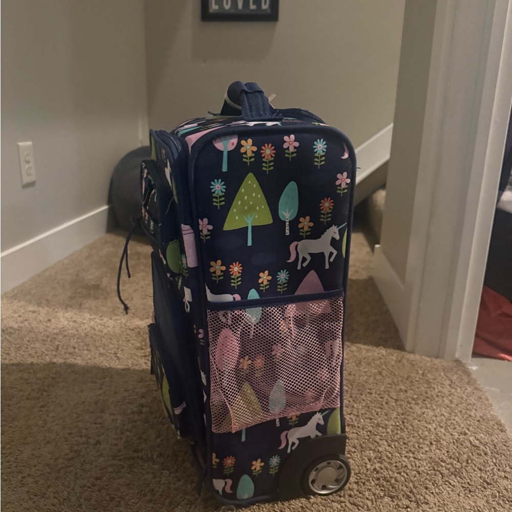 Target Kids Rolling Backpack Unicorn Forest Navy Pink Green